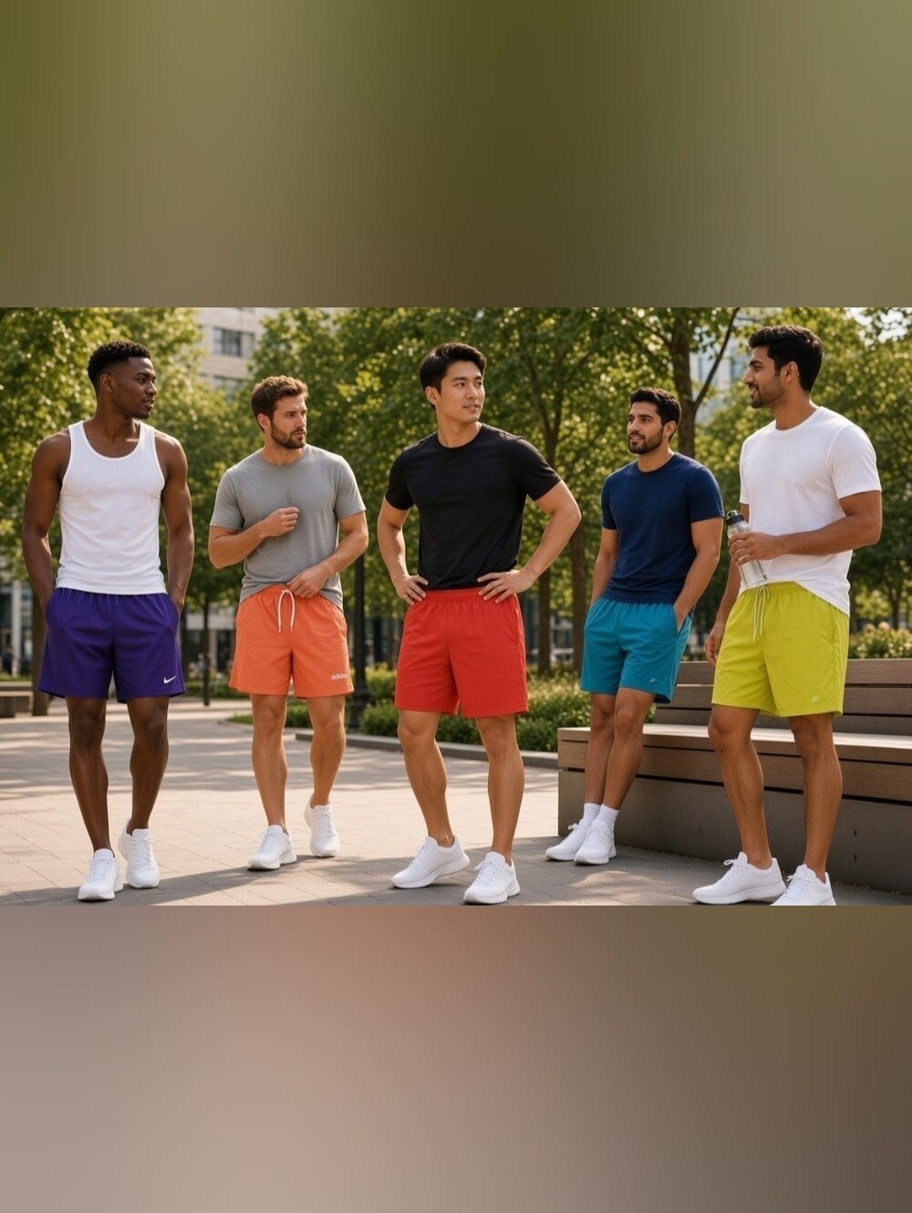 (Lot Of 5) Men's Size Medium Assorted Athletic Shorts NIKE/Gitano/George/Works/T